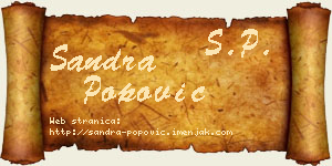 Sandra Popović vizit kartica